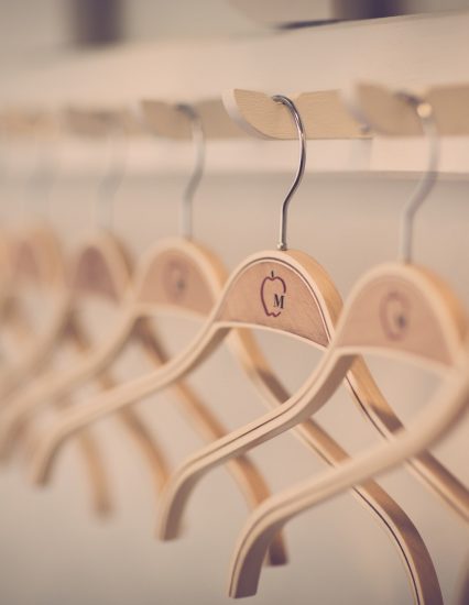 hangers in repeating pattern